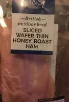 Suhkru kogus sees British outdoor bred wafer thin honey roast ham