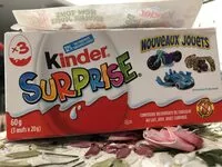 Suhkur ja toitained sees Kinder surprise