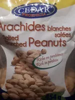 चीनी की मात्रा Arachides blanches salées