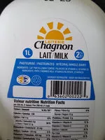 Sucre et nutriments contenus dans Chagnon