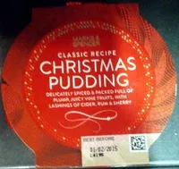 Amount of sugar in Christmas Pudding