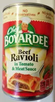 Сахар и питательные вещества в Chef boyardee