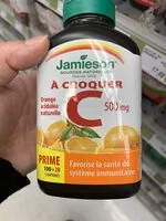 Cantidad de azúcar en Jamieson à croquer vitamine c