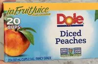 चीनी की मात्रा Diced peaches