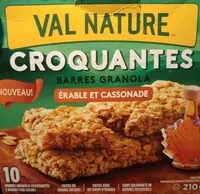 Количество сахара в Crunchy granola bars Maple brown sugar