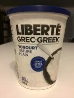 Sucre et nutriments contenus dans Liberte grec cremeux extra