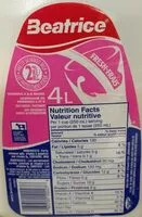 入っている砂糖の量 Milk 4L 2%