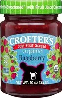 İçindeki şeker miktarı Crofters organic raspberry fruit spread