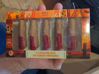 Jumlah gula yang masuk 5 chocolate severed fingers