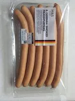 Quantité de sucre dans 6 GERMAN SMOKED FRANKFURTERS