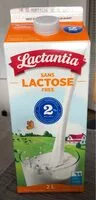 入っている砂糖の量 Lait sans lactose 2%