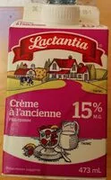 入っている砂糖の量 Crème à l'ancienne 15% M.G.