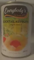 Sokerin määrä sisällä Fruit Cocktail