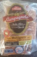 Quantité de sucre dans Campagnolo pain Multigrain grains entiers 100%