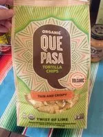 Количество сахара в Organic que pasa tortilla chips