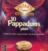 Sokerin määrä sisällä Pappadums