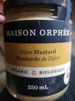 Suhkru kogus sees Maison orphee, organic raw dijon mustard salad dressing