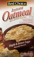 चीनी की मात्रा instant oatmeal