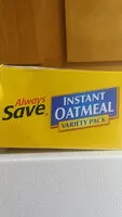 中的糖分和营养成分 Instant oatmeal