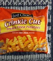 चीनी की मात्रा Crinkle Cut French Fried Potatoes