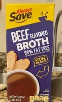 Sokerin määrä sisällä Beef flavored broth