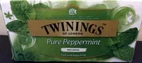 Sokerin määrä sisällä Twinings Infusions Pure Peppermint 25 Teebeutel
