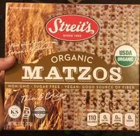 Zuckermenge drin Organic matzos