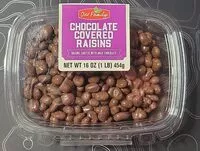 Suhkru kogus sees Chocolate Covered Raisins