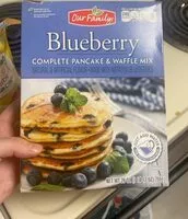 Suhkru kogus sees Blueberry complete pancake & waffle mix