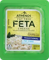 चीनी की मात्रा Fat Free Crumbled Feta Cheese, Traditional