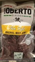 Quantité de sucre dans Thin style original beef jerky