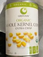 Zuckermenge drin Organic whole kernel corn extra crisp