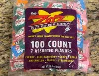 Количество сахара в Zotz fizz power candy