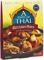 Jumlah gula yang masuk A taste of thai, red curry paste