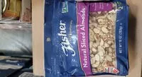 入っている砂糖の量 Fisher Natural sliced almonds
