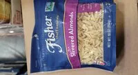 入っている砂糖の量 Fisher Chef's naturals silvered almonds
