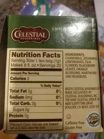 Sugar and nutrients in Celestial seasonings