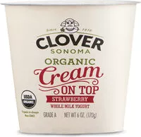入っている砂糖の量 Clover sonoma organic cream on top whole milk yogurt