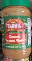 Suhkru kogus sees Teddies All Natural Smooth Peanut Butter