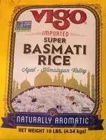 入っている砂糖の量 Super Basmati Rice