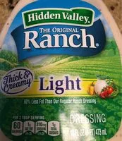 İçindeki şeker miktarı Original ranch light salad dressing & topping