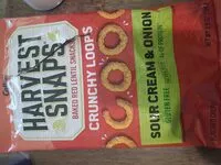 İçindeki şeker miktarı Sour cream & onion crunchy loops