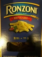 入っている砂糖の量 Ziti pasta