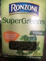 चीनी की मात्रा Ronzoni, supergreens, rotini pasta