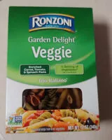 चीनी की मात्रा Ronzoni, garden delight,trio italiano enriched carrot, tomato & spinach pasta