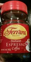 Amount of sugar in Ferrara: Italian Instant ESPRESSO Coffee