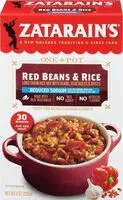 İçindeki şeker miktarı Reduced sodium red beans rice mix