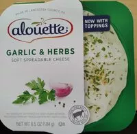 Количество сахара в Alouette garlic &herbs soft spreadable cheese