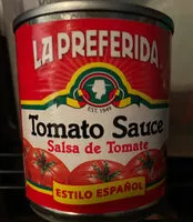 Suhkru kogus sees La preferida, tomato sauce