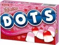 Cantidad de azúcar en Valentine dots candy